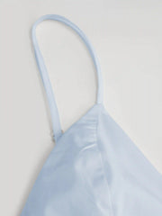 Cotton V-neck A-line Midi Dress