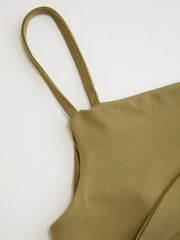 Asymmetrical Neck Ruched Cami Top