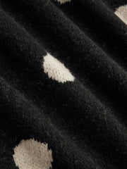 Wool-blend Polka Dot Ghost Oversized Long Sleeve Sweater