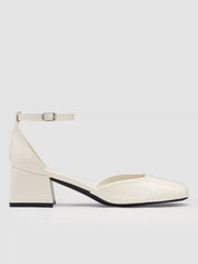 FAUX PATENT LEATHER MARY JANE PUMPS