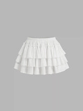 Cotton-blend Mid Rise Broderie Anglaise Layered Mini Skirt