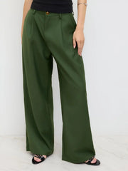 Mid Rise Straight Leg Trousers