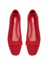 SQUARE TOE BOWKNOT DECOR FLATS