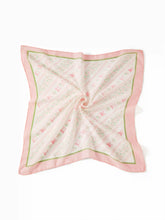 BOWKNOT & FLORAL SQUARE HEADSCARF