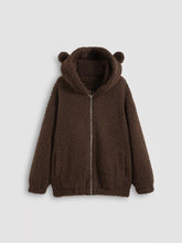 Teddy Fleece Jacket With Hood