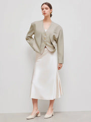 V-Neck Layered Blazer