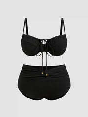 V-neck Underwire Cheeky Shaping Bikini Set Curve & Plus