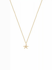 18K GOLD PLATED STAINLESS STEEL STARFISH NECKLACE