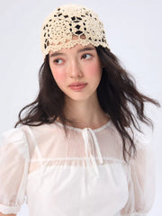 FLOWER KNITTED HAT