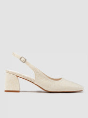 CANVAS SLINGBACKS