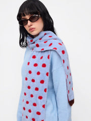 POLKA DOT FUZZY SCARF
