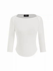 Boat Neck Long Sleeve Tee