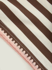 Cotton-blend Round Neckline Stripe Tee Curve & Plus