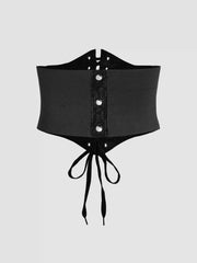 Lace Up Button Corset Belt