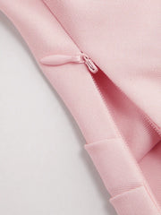 Off-shoulder Ruched Zipper Crop Top