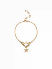 STARFISH LAYERED ANKLE CHAIN
