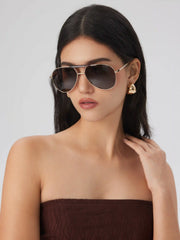 OVAL AVIATOR FASHION GLASSES