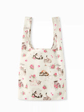 CAT & FLORAL GRAPHIC CARRYING BAG