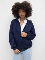 Terry Long Sleeve Zipper Hoodie