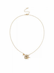 RHINESTONE DECOR ANGLERFISH PENDANT NECKLACE
