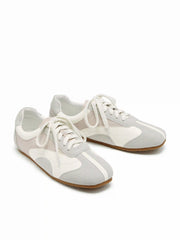 FAUX SUEDE LACE-UP SNEAKERS