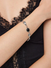 GEMSTONE & BAT CHAIN BRACELET
