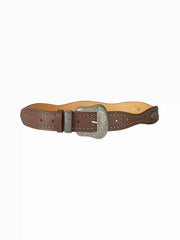 STUDDED ENGRAVED BUCKLE BELT