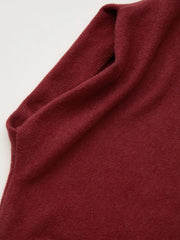 Thermal Cotton-blend Stand Collar Solid Long Sleeve Tee