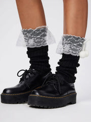 Solid Lace Leg Warmer