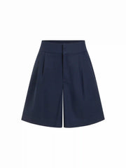 Linen-blend Mid Rise Oversized Shorts