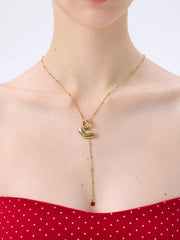 Y-SHAPED HEART PENDANT NECKLACES