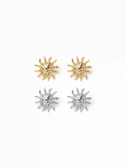 2 PAIRS SUN STUD EARRINGS