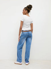 Cotton-blend Ruched Baby Tee