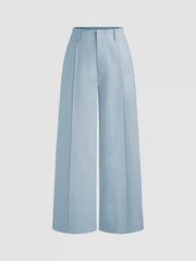 Linen High Rise Wide Leg Trousers