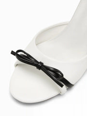 BOWKNOT KITTEN HEEL SANDALS