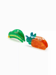 2 PCS PEA POD & CARROT HAIR CLAW SET