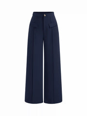 High Rise Pocket Straight Leg Trousers