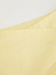 Cotton Mid Rise Wrap Tie A-line Maxi Skirt