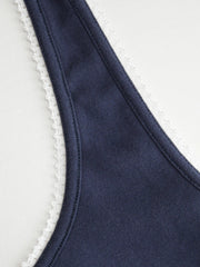 Cotton-blend Halter Neck Ruched Front Cami Top