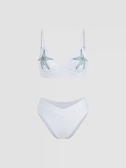 V-neck Starfish Bracelet Cheeky Bikini Set
