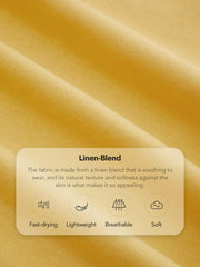 Linen-blend Asymmetrical Neck Ruched Mini Dress