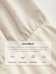 Linen-blend Collar Bodysuit
