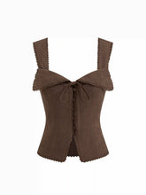 Sweetheart Lace Tie Back Tank Top