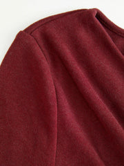 Thermal Cotton-blend Cowl Neck Ruched Asymmetrical Hem Top