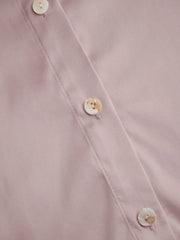 Satin Collar Solid Button Long Sleeve Shirt