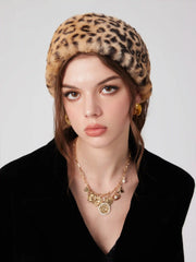 LEOPARD PRINT FUZZY HEADBAND