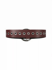 EYELET EMBELLISHED BUCKLE BELT