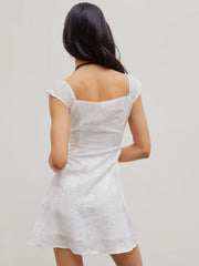 Floral Jacquard Mini Dress
