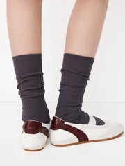 TWO-TONE FAUX SUEDE MARY JANE SNEAKERS
