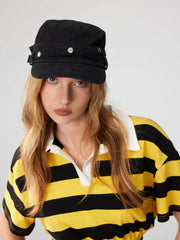 STUDDED BERRET HAT